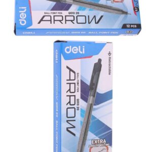 Q013-20 Reactable Arrow Smooth Ball Point Pen 0.7mm Black Pack of 2 x 24pcs