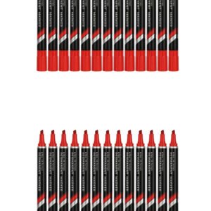 Permanent Marker U101-40, 1.5-5mm Chisel Pack of 2 (24pcs Red)
