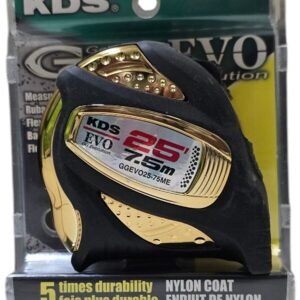 EVO GGEVO25-75ME GG Evolution Measuring Tape 25ft/7.5m Nylon Coated 5X Durability GoodGrip