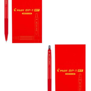 BP-1 RT-M-RD Medium Retractable Ball Pen, 0.7mm, Red, Pack of 2, 24Pcs