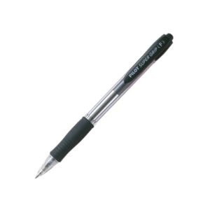 BPGP-10R-F Supergrip Retractable Ballpoint Pen, Black, 0.7 mm, Pack of 12