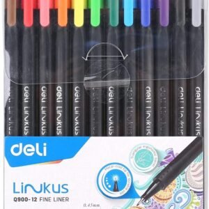 Washable Colored Pens, Fine Point Journal Planner Pens, Colored Marker for Journaling, Drawing, Taking Note Supplies, Assorted Colors, 12 colors EQ900