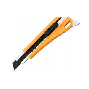 Muratec L-24 MultiPro Auto-Lock Cutter 18mm Heavy Duty Utility Knife with Spatula Tip – Yellow