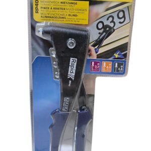 RP40 Hand Riveter – Stainless Steel, Single-Nozzle, Soft Grip, Black Finish