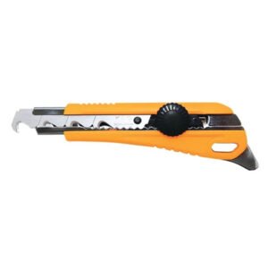 Muratec HK-12 Multipro Hook Cutter 18mm Heavy Duty Knife with Hook Blade & Screw Lock – Yellow