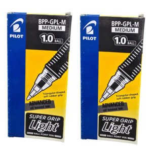 BPP-GPL-M Super Grip Ball Pen Black 1.0mm Medium Tip Pack of 24 Refillable