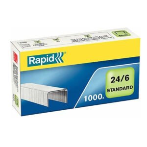 24/6mm Standard Staples Pack of 6 (6000pcs) – Office & School Use