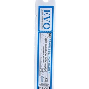 Muratec LB-10S EVO Stainless Steel L-Type Replacement Blades 18mm – 10 Blades in Plastic Case