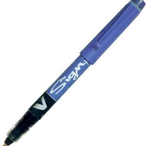 V Sign Blue Pen - Medium Tip, Pack of 12