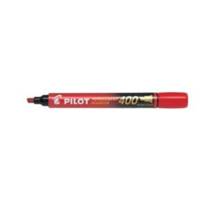 SCA-400 Permanent Marker Chisel Tip Red Pack of 12 Pieces (Red)