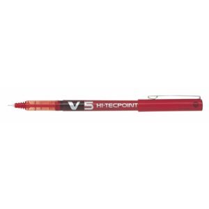 Roller Pen Hi-tecpoint Needle Tip 0.5 Mm Red Bx-v5-r (Box of 12)