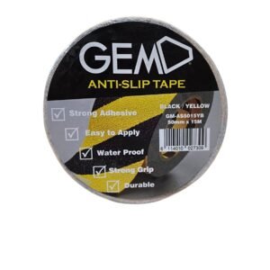 Anti-Slip Tape 50mm x 15m Black/Yellow Strong Adhesive Durable Grip