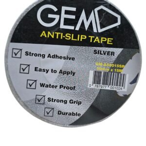 Anti-Slip Tape 50mm x 15m Silver Strong Adhesive Durable Grip