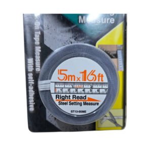 ST13-05ME Stick-On Steel Measuring Tape 5m / 16ft 13mm Self-Adhesive Right Read
