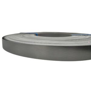 8727 Metallic Stainless Steel PVC Edge Banding 22mm x 1mm 100m Brushed Finish