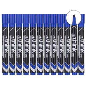 THINK PERMANENT MARKER U101 CHISEL TIP BLUE PACK OF 12 (1.5-5MM)