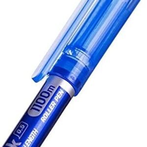 Roller Pen EQ300-BL 0.5mm Fine Tip, Quick Dry, Smudge-Free Writing, 12 Pcs, Blue Ink