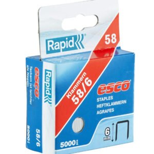 Esco 58/6mm Fine Wire Staples 5000pcs – Code 468060050