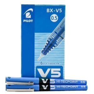 BX-V5 12-Piece V5 Rollerball Pen Blue