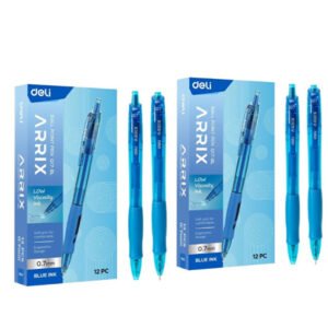 EQ17-BL Ball Point Gel Pen, 0.7mm, Blue Ink, Retractable Pack of 2 x 24pcs